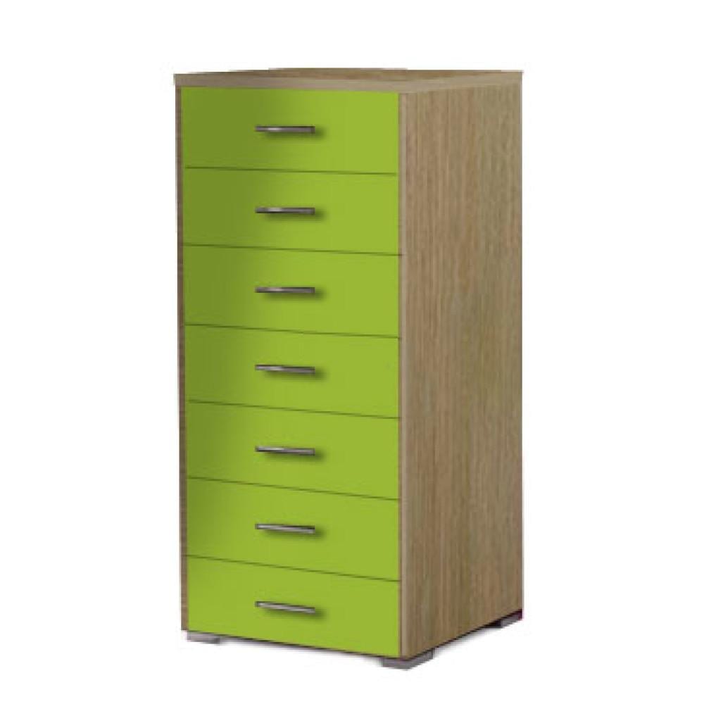 SARFURNITURE Συρταριέρα παιδική 7άρα λαχανί SAR-111013 SARFURNITURE Συρταριέρα παιδική 7άρα λαχανί SAR-111013