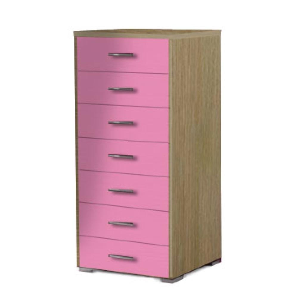 SARFURNITURE Συρταριέρα παιδική 7άρα ροζ SAR-111021 SARFURNITURE Συρταριέρα παιδική 7άρα ροζ SAR-111021