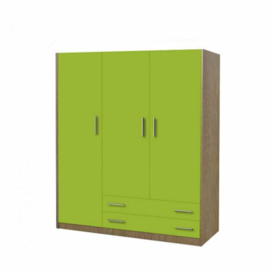 SARFURNITURE Παιδική ντουλάπα τρίφυλλη λαχανί SAR-112003 SARFURNITURE Παιδική ντουλάπα τρίφυλλη λαχανί SAR-112003
