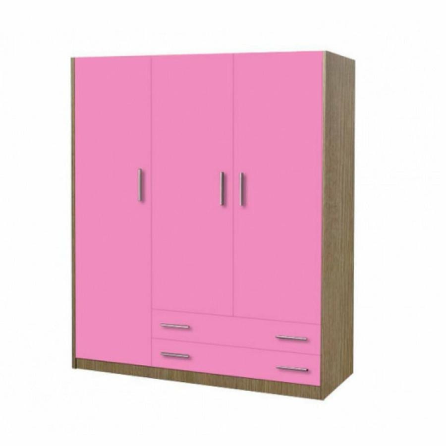 SARFURNITURE Παιδική ντουλάπα τρίφυλλη ροζ SAR-112007 SARFURNITURE Παιδική ντουλάπα τρίφυλλη ροζ SAR-112007