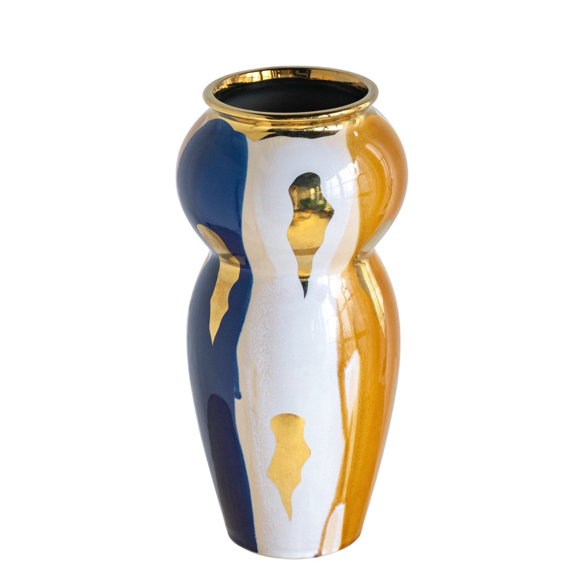 Artekko Ekko Πολύχρωμο Κεραμικό Διακοσμητικό Βάζο (20x20x41.3)cm Artekko A61215