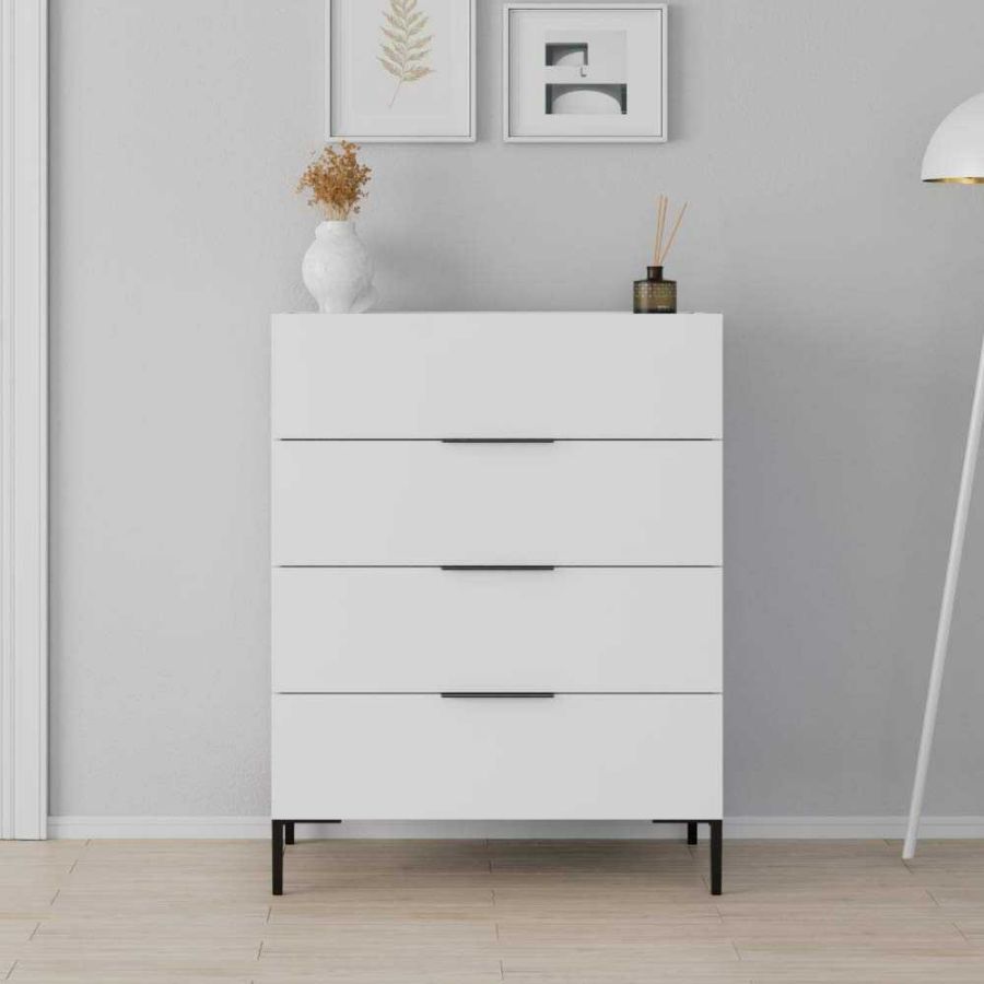 Συρταριέρα Oryana 1740 Λευκή 80x104x44cm