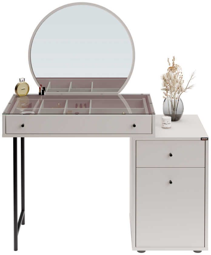 Τουαλέτα- μπουντουάρ Dior TMU-713-VV χρώμα λευκό του πάγου 108x130x47cm