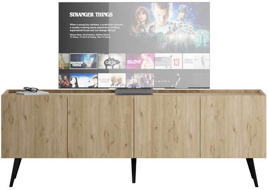 Έπιπλο τηλεόρασης Luna Φυσικό 180x63x42cm