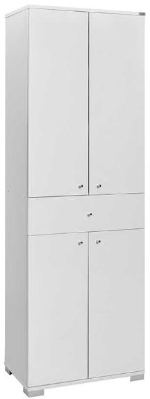 Lh-homefurniture Ντουλάπα δίφυλλη Diamond Λευκό+Λευκό High Gloss 60x187x38cm AD_ADR-441-PP-1 Lh-homefurniture Ντουλάπα δίφυλλη Diamond Λευκό+Λευκό High Gloss 60x187x38cm AD_ADR-441-PP-1