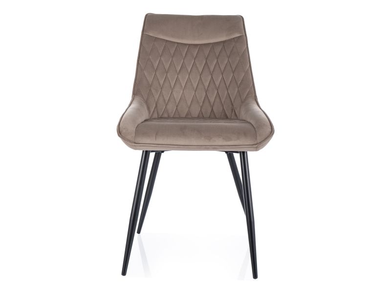 KRZESŁO AGAT VELVET CZARNY STELAŻ/C.BEŻ BLUVEL 40 DIOMMI-80-3499