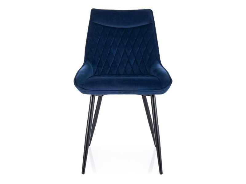 KRZESŁO AGAT VELVET CZARNY STELAŻ/GRANATOWY BLUVEL 86 DIOMMI-80-3462 KRZESŁO AGAT VELVET CZARNY STELAŻ/GRANATOWY BLUVEL 86 DIOMMI-80-3462