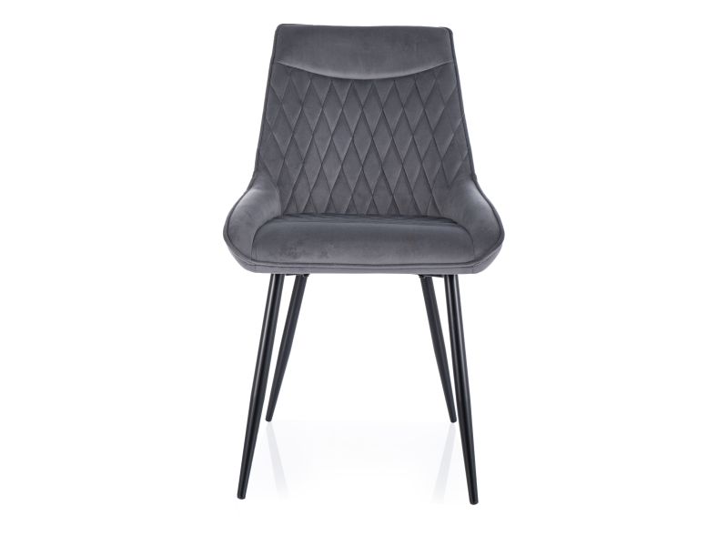 KRZESŁO AGAT VELVET CZARNY STELAŻ/SZARY BLUVEL 14 DIOMMI-80-3459