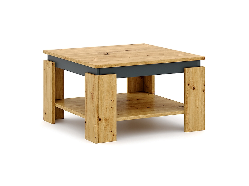 ŁAWA AGAVA DĄB ARTISAN / ANTRACYT 68X68 DIOMMI-80-3463