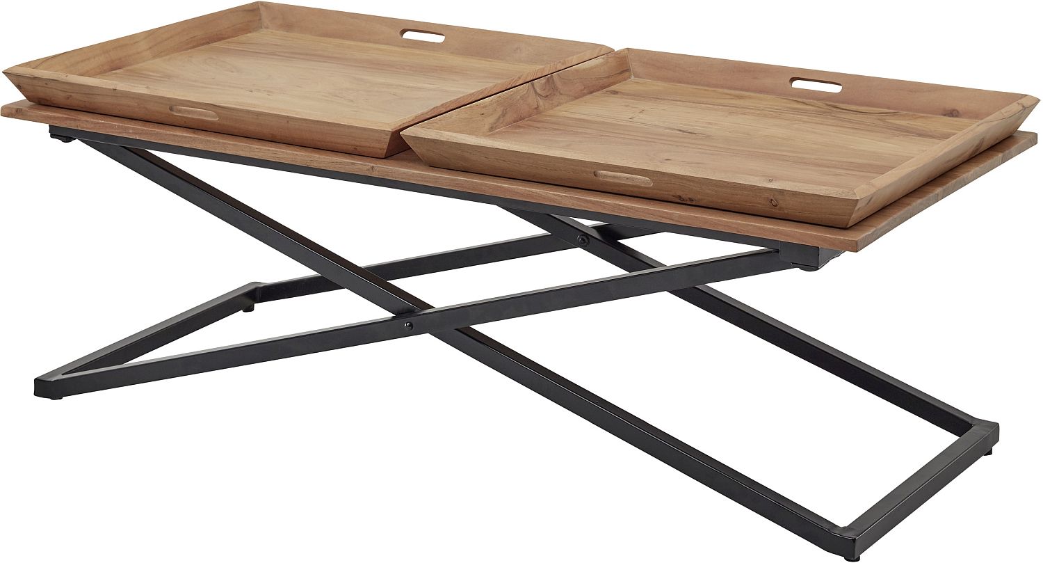 Lh-homefurniture Τραπεζάκι σαλονιού Allround φυσικό + μέταλλο 122x61x46cm A_ALLR_40 Lh-homefurniture Τραπεζάκι σαλονιού Allround φυσικό + μέταλλο 122x61x46cm A_ALLR_40