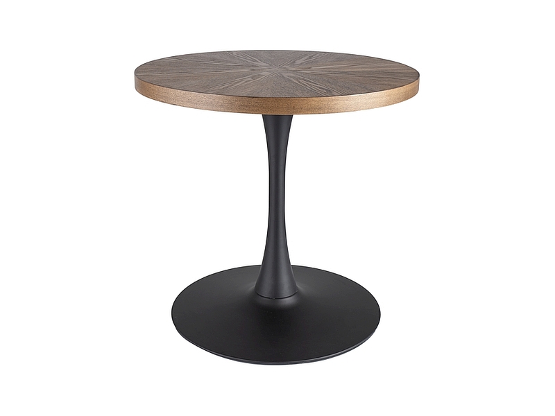 STÓŁ AMADEO ORZECH/CZARNY MAT FI 80 DIOMMI-80-3484