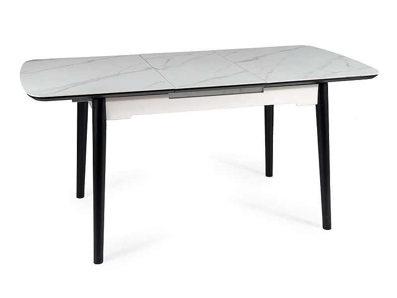 STÓŁ APOLLO BIAŁY MAT/CZARNY STELAŻ 150(190)X90 DIOMMI-80-3490
