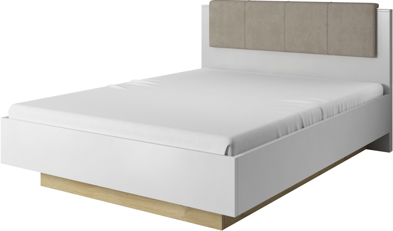 Κρεβάτι διπλό  Arco Λευκό με αποθηκευτικό χώρο για στρώμα 160x200