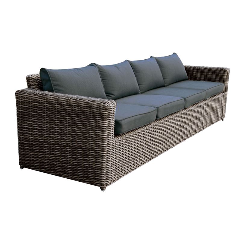 WOODWELL Ε6734,5ARIZONA 4Θέσιος Καναπές Κήπου ALU, 4mm Half-Round Wicker Grey Brown, Μαξιλάρια Ανθρακί 252x77x73cm Ε6734,5 WOODWELL Ε6734,5ARIZONA 4Θέσιος Καναπές Κήπου ALU, 4mm Half-Round Wicker Grey Brown, Μαξιλάρια Ανθρακί 252x77x73cm Ε6734,5