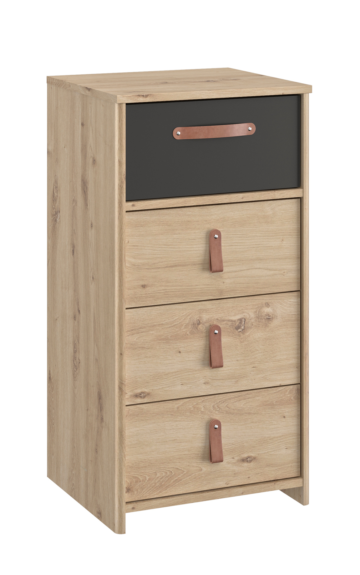 Insi Arthus Συρταριέρα ψηλή με 4 συρτάρια 44x41x87εκ. Artisan Oak / Black 0201.GM70 Insi Arthus Συρταριέρα ψηλή με 4 συρτάρια 44x41x87εκ. Artisan Oak / Black 0201.GM70