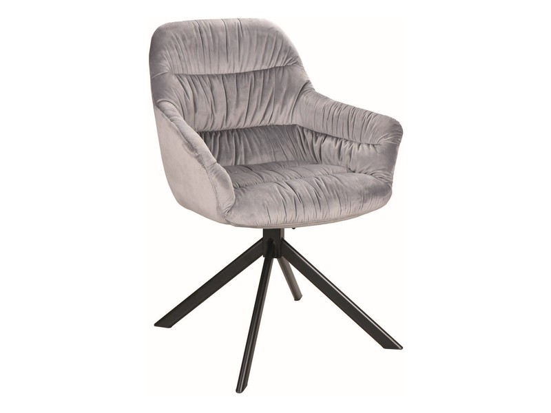 KRZESŁO ASTORIA II VELVET CZARNY STELAŻ / SZARY BLUVEL 14 DIOMMI-80-2629 KRZESŁO ASTORIA II VELVET CZARNY STELAŻ / SZARY BLUVEL 14 DIOMMI-80-2629