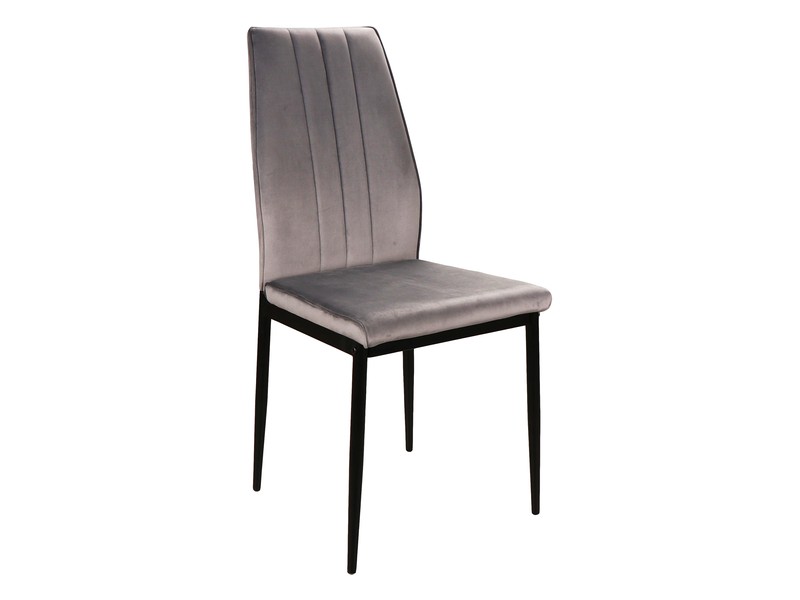 ATOM VELVET CHAIR BLACK FRAME / GRAY BLUVEL14 DIOMMI ATOMVCSZ DIOMMI-80-1544 ATOM VELVET CHAIR BLACK FRAME / GRAY BLUVEL14 DIOMMI ATOMVCSZ DIOMMI-80-1544