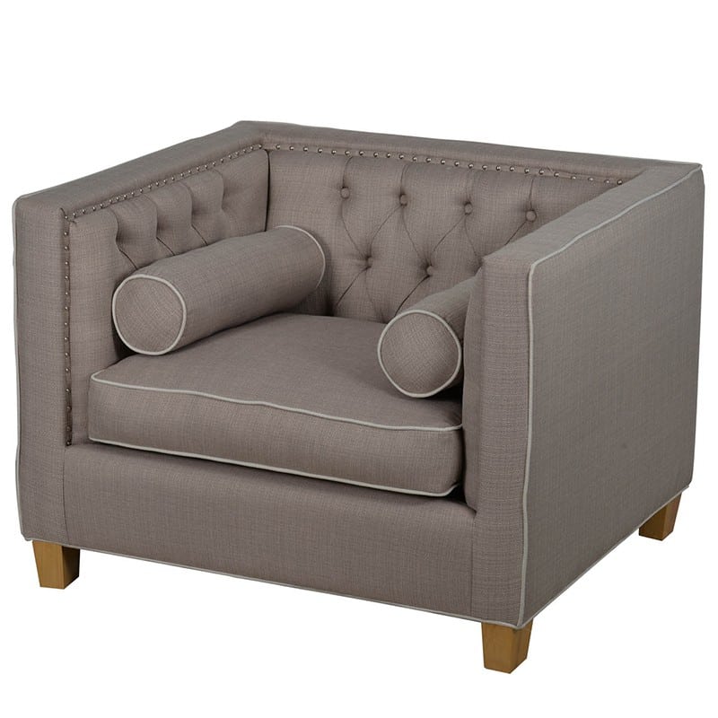 Artekko Ithiacrer Πολυθρόνα Υφασμάτινη με Καπιτονέ Πλάτη (105x81x77)cm Artekko AV41902