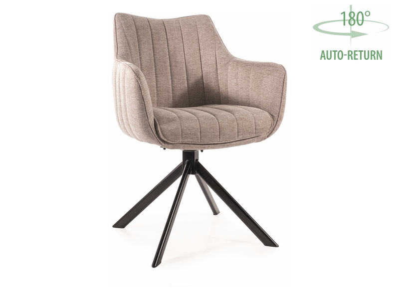 KRZESŁO AZALIA BREGO CZARNY STELAŻ / J. BEŻ 31 DIOMMI-80-3227