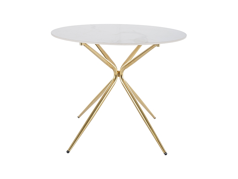 STÓŁ AZALIA CERAMIC BIAŁY/ZŁOTY FI 90 DIOMMI-80-3513