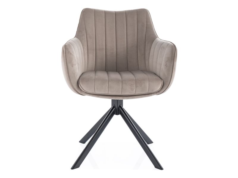 KRZESŁO AZALIA VELVET CZARNY STELAŻ/CIEMNY BEŻ BLUVEL 40 DIOMMI-80-3492 KRZESŁO AZALIA VELVET CZARNY STELAŻ/CIEMNY BEŻ BLUVEL 40 DIOMMI-80-3492