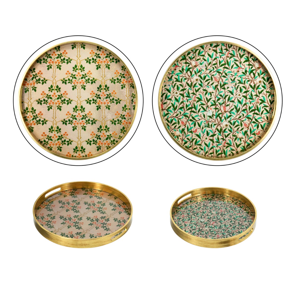 Artekko Zenn Πολύχρωμοι Διακοσμητικοί Δίσκοι με Γυάλινη Επιφάνεια (40x40x4)cm 2pcs Artekko B8659