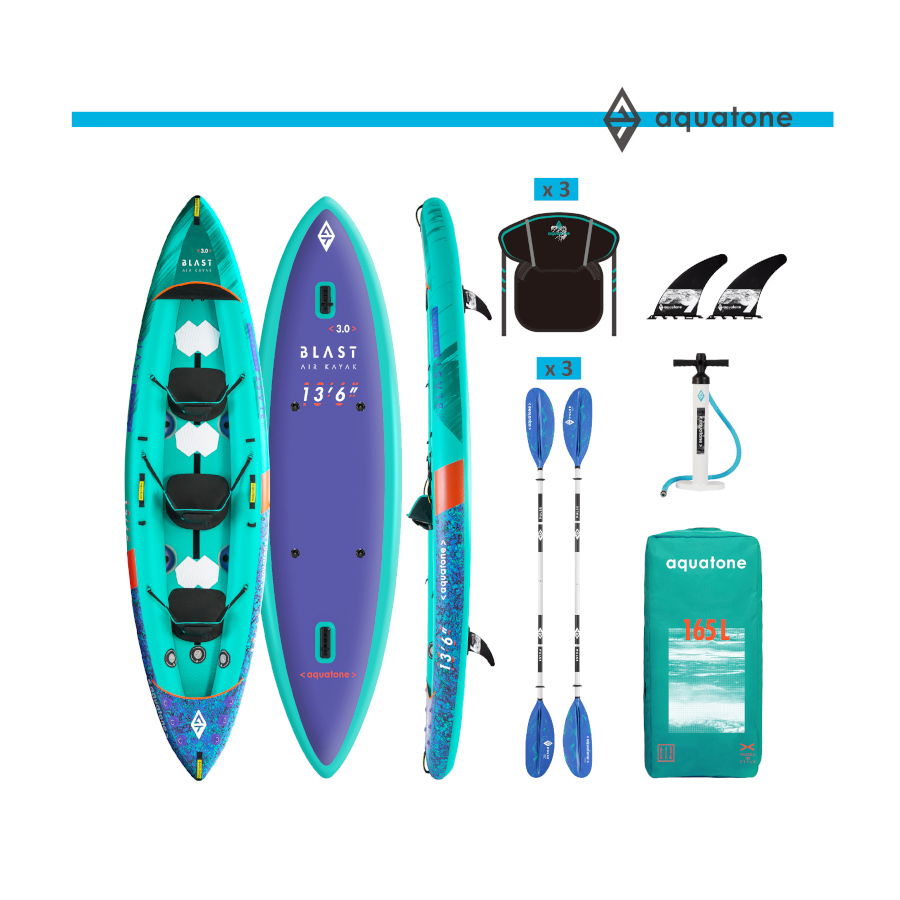 Aquatone BLAST RECREATIONAL KAYAK / 3-PERSON (AQUATONE) VIKI-105327 Aquatone BLAST RECREATIONAL KAYAK / 3-PERSON (AQUATONE) VIKI-105327