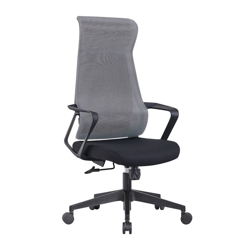 WOODWELL ΕΟ616,2BF2990  Πολυθρόνα Γραφείου Διευθυντή, Mesh Γκρι, Ύφασμα Μαύρο 73x67x118/128cm ΕΟ616,2