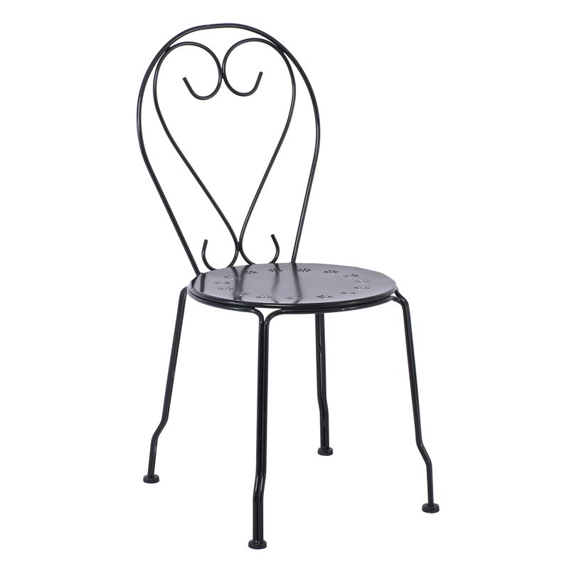 WOODWELL Ε5182BISTRO Καρέκλα Μέταλλο Βαφή Μαύρο 41x48x90cm Ε5182