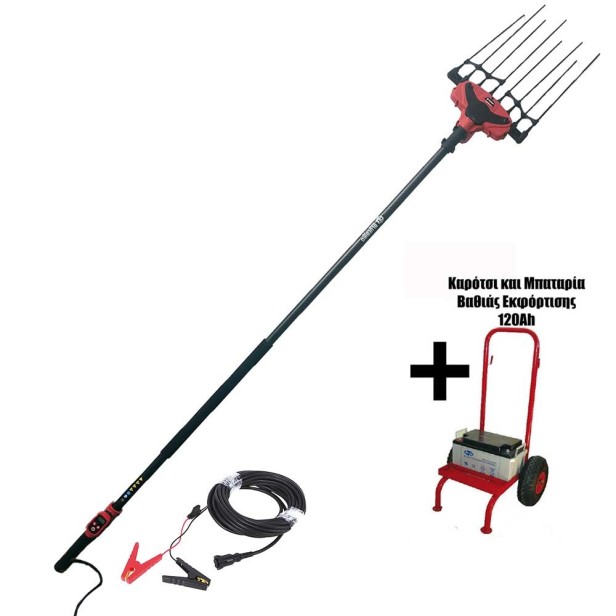 Σετ Ελαιοραβδιστικό Blue Bird EGEO 22-50 12V Με Καρότσι & Μπαταρία Βαθιάς Εκφόρτισης 120Ah KIDO-
090/650Β