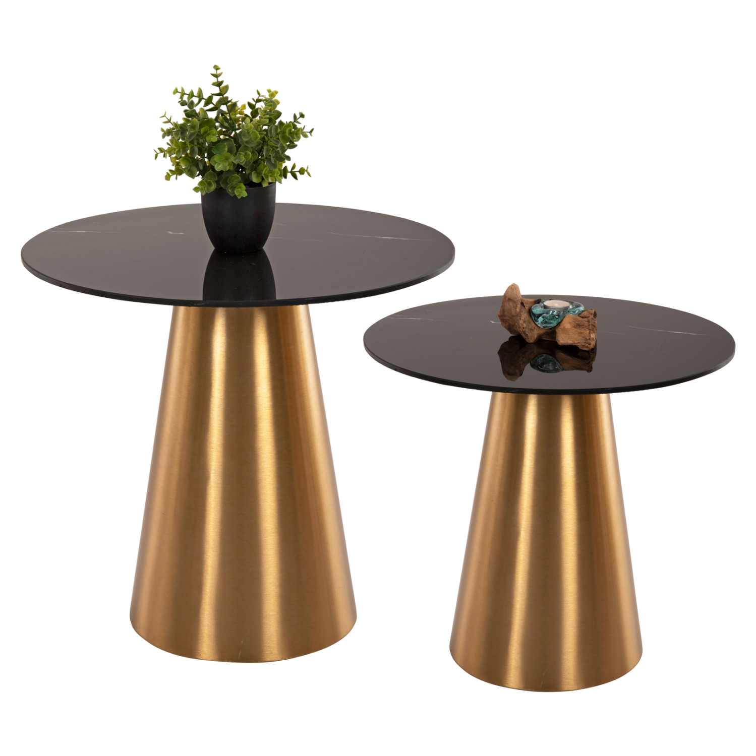 Intrahome ΒΟΗΘΗΤΙΚΑ ΤΡΑΠΕΖΑΚΙΑ 2ΤΜΧ RENGI ΜΕΤΑΛΛΟ ΧΡΥΣΟ-ΜΑΥΡΟ ΚΕΡΑΜΙΚΟ CASABLANCALTCASABLANCAIOP Φ56&Φ43 εκ. intraho-1646395