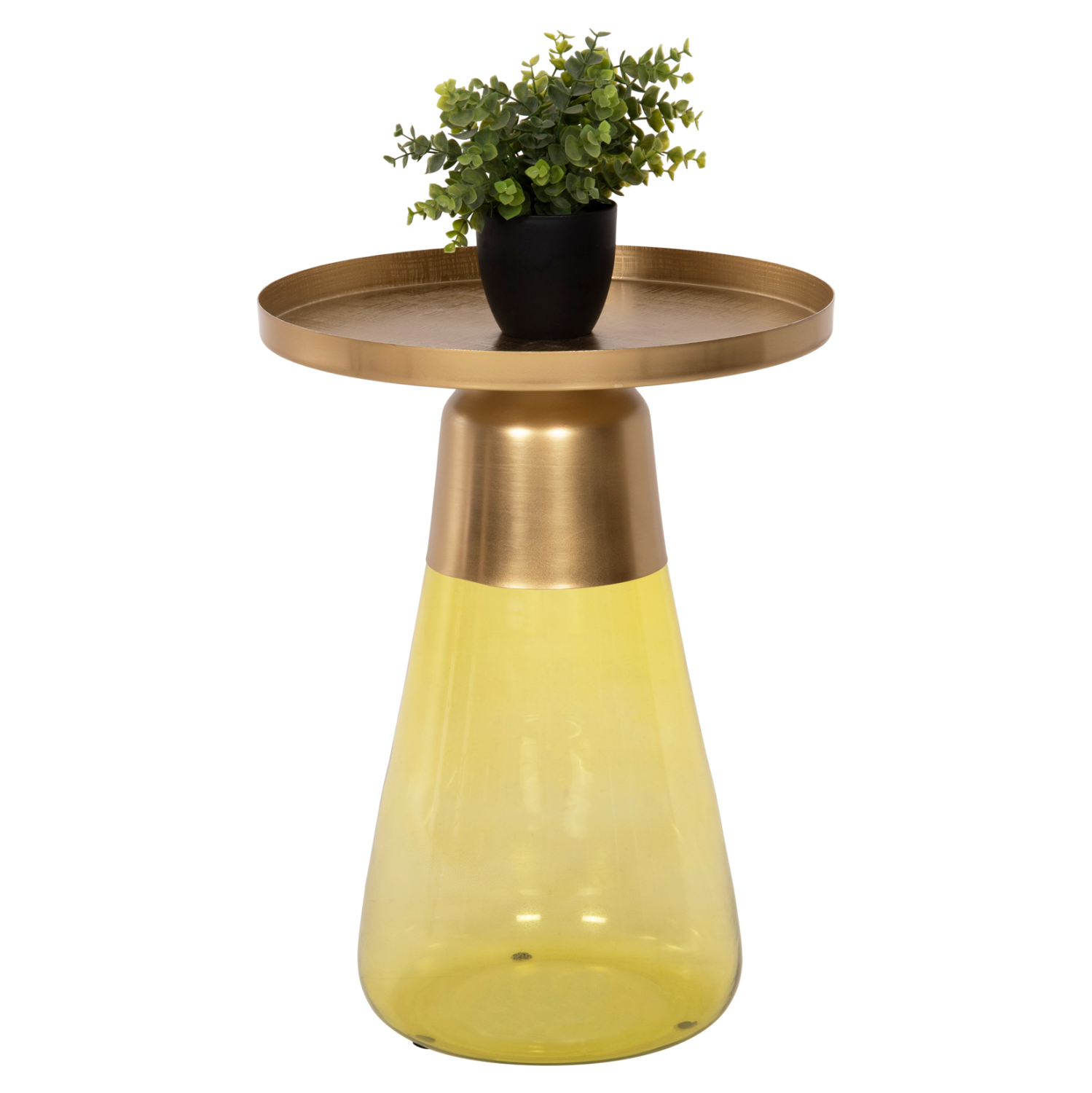 Intrahome ΒΟΗΘΗΤΙΚΟ ΤΡΑΠΕΖΑΚΙ VCASABLANCALERY ΠΡΑΣΙΝΟ ΓΥΑΛΙ-ΧΡΥΣΟ ΜΕΤΑΛΛΟ Φ39,5x52Υεκ intraho-1646475