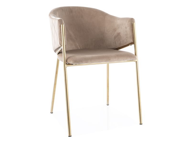 KRZESŁO BONO VELVET ZŁOTY STELAZ/BEŻ BLUVEL 28 DIOMMI-80-3538