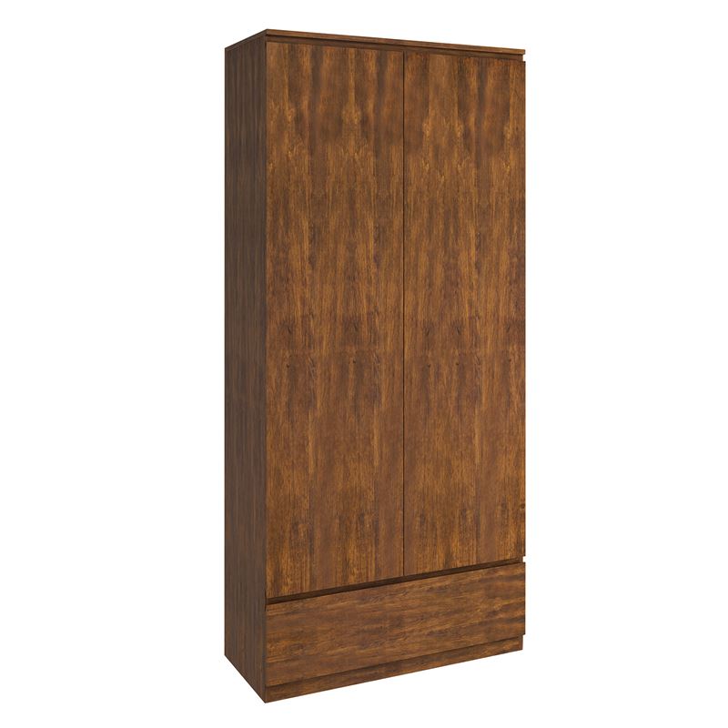 WOODWELL Ε7017,1BORNEO Ντουλάπα Δίφυλλη με 1 εξωτερικό Συρτάρι, Απόχρωση Καρυδί 80x40x180cm Ε7017,1 WOODWELL Ε7017,1BORNEO Ντουλάπα Δίφυλλη με 1 εξωτερικό Συρτάρι, Απόχρωση Καρυδί 80x40x180cm Ε7017,1