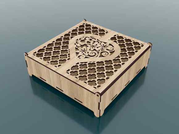 Σετ 5 τεμαχίων – Intra Madera Ξύλινο Διακοσμητικό Κουτί “Bloom” με Floral Σχέδιο – Ιδανικό για Δώρα - Οργάνωση 10x18x5 cm Box11-01046