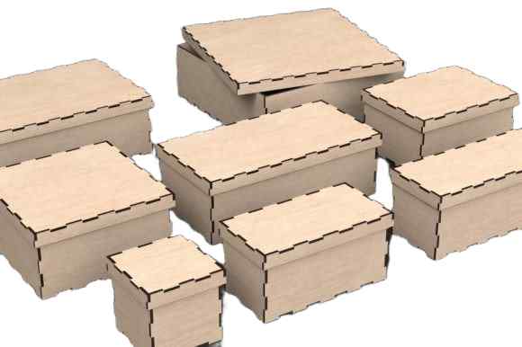 Σετ 2 τεμαχίων – Intra Plywood Storage Box ΕCO – Ξύλινο Κουτί Αποθήκευσης (4mm) 20x28x22 cm Box24-01663