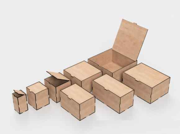 Σετ 5 τεμαχίων – Intra Wooden Storage Master Set – Σετ Ξύλινων Κουτιών Αποθήκευσης με Καπάκι 18x10x5 cm Box29-00554