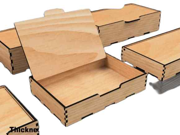 Σετ 2 τεμαχίων – Intra Wooden Laser-Cut Storage Box – Ξύλινο Κουτί Αποθήκευσης με Καπάκι 41x23x5 cm Box30-01119