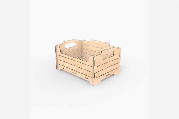 Σετ 2 τεμαχίων – Intra CRATE – Ξύλινο Κουτί Τύπου Τελάρο μαζι με χερούλια 52x16x19 cm Box34-00121