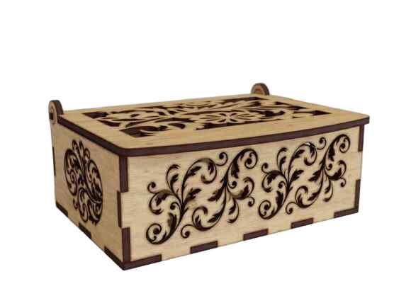 Intra FLORENTINE – Ξύλινο Κουτί με Ανάγλυφη Χαρακτική  Κομψή Γραμμή 10x24x8 cm Box37-00475