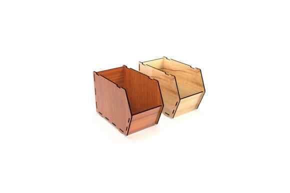 Σετ 2 τεμαχίων – Intra ΣΕΝΤΟΥΚΙ  Ξύλινο Μπαούλο με Κούμπωμα  Κλασική Καμπύλη Σχεδίαση 44x27x11 cm Box49-01831