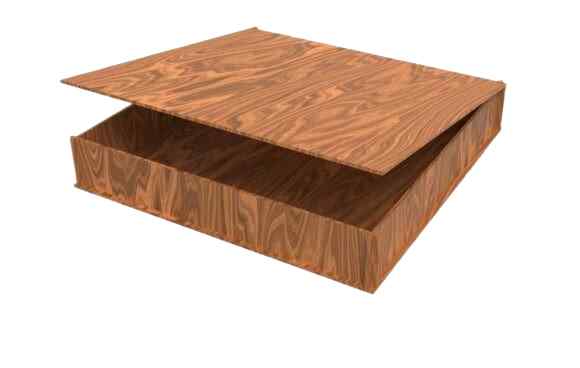 Intra WOODEN SLIM STORAGE BOX – Ξύλινο Ρηχό Κουτί Αποθήκευσης με Καπάκι 48x86x5 cm Box60-01765