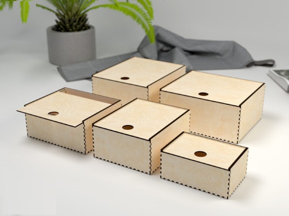 Intra NIRO Ξύλινο Πολυτελές Κουτί Οργάνωσης με Tετράγωνο με Συρόμενο Καπάκι  - 27x10x9 cm Box02-01808