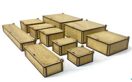 Σετ 2 τεμαχίων – Intra  LIKE Ξύλινo Πολυτελείας Modular Κουτί Οργάνωσης με Καπάκι – Minimal / Προσαρμόσιμo16x82x12 cm Box03-01438