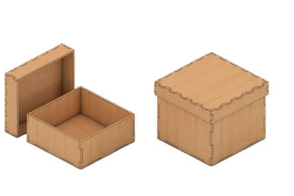 Σετ 2 τεμαχίων – Intra Parking Ξύλινο Κουτί Αποθήκευσης με Καπάκι – Minimal Design   52x36x8 cm Box10-01853