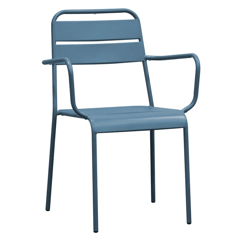 WOODWELL Ε544,2BRIO Πολυθρόνα-Pro Στοιβαζόμενη, Μέταλλο Βαφή Sandy Blue 5415C 57x58x84cm Ε544,2