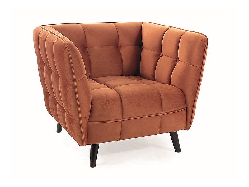 FOTEL CASTELLO 1 VELVET CYNAMON BLUVEL 4215 / WENGE DIOMMI-80-2714