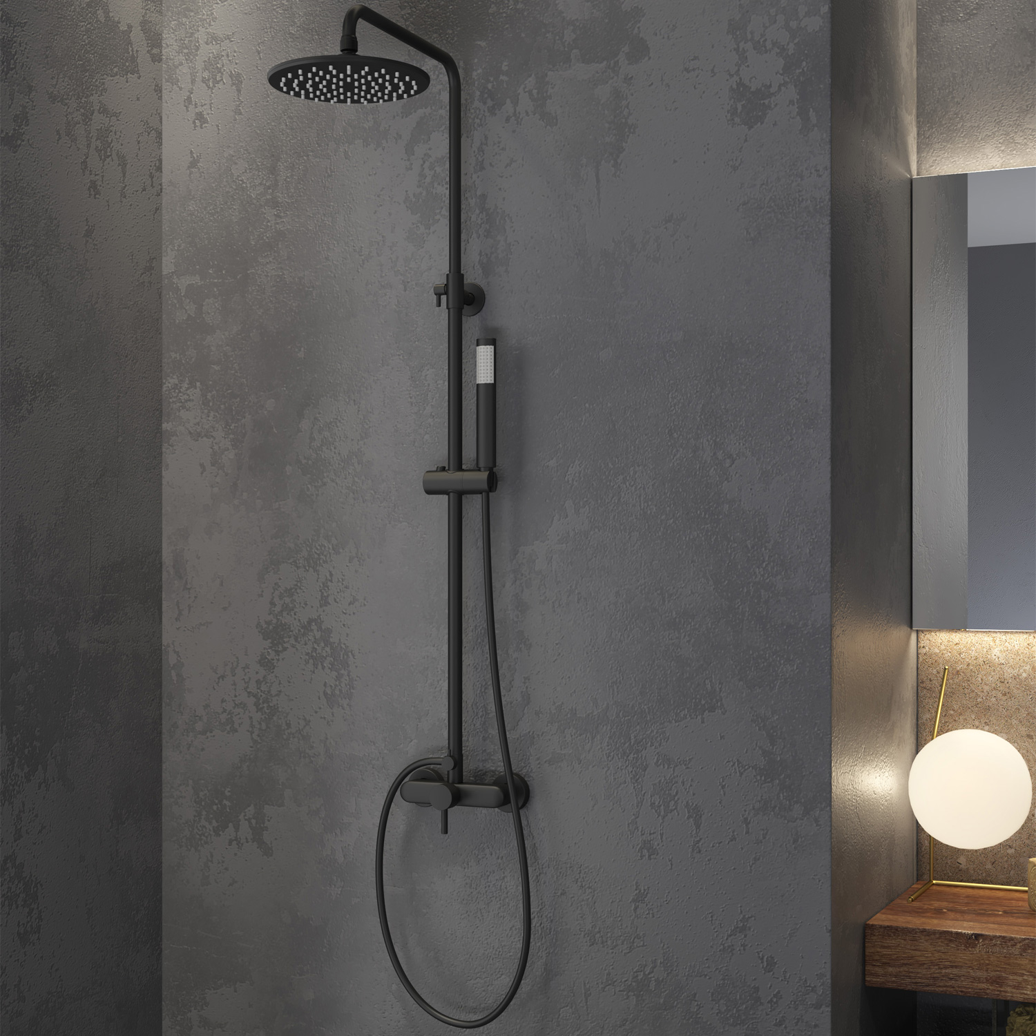 KARAG  ARTEMIS Μπαταρία σταθερού ντους ARTEMIS Nero CF 031M KARAG KARAG-5206836069166