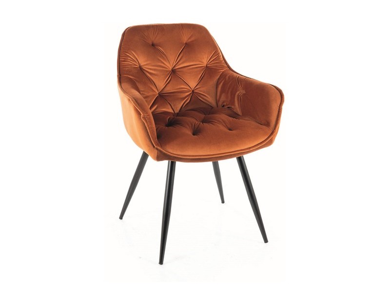 KRZESŁO CHERRY VELVET CZARNY STELAŻ/CYNAMON BLUVEL 4215 DIOMMI-80-2696 KRZESŁO CHERRY VELVET CZARNY STELAŻ/CYNAMON BLUVEL 4215 DIOMMI-80-2696