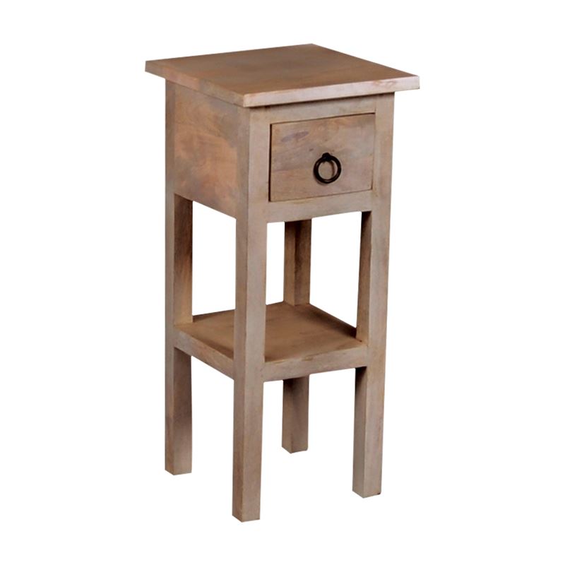 WOODWELL ΕΑ730,2CLASSIC Stand – Τραπεζάκι Βοηθητικό H.55cm – 1 Συρτάρι, Ξύλο Ακακία Φυσικό 25×25 H.55cm ΕΑ730,2